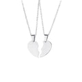 Ensemble collier puzzle "Amour" en acier inoxydable