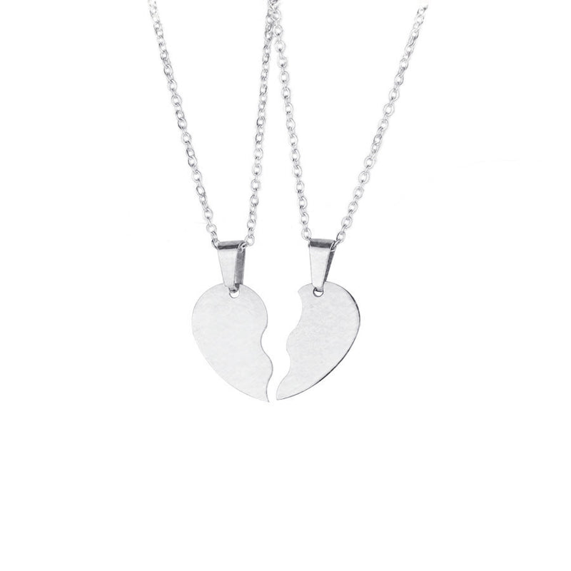 "Love" stainless steel puzzle necklace set