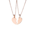 Ensemble collier puzzle "Amour" en acier inoxydable