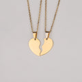 Ensemble collier puzzle "Amour" en acier inoxydable