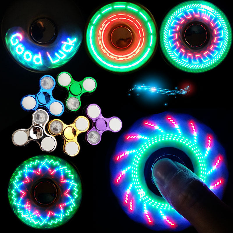 Fidget Spinner à lumière LED qui brille dans le noir