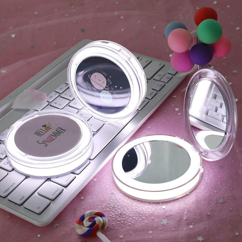 LED mini makeup mirror