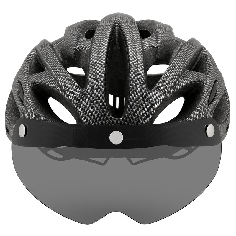 Bicycle helmet with removable visor