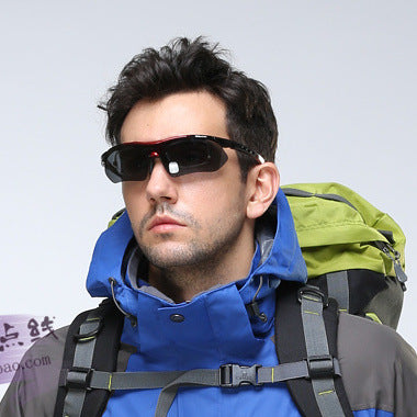 Outdoor sports safety glasses, sunglasses with interchangeable lenses