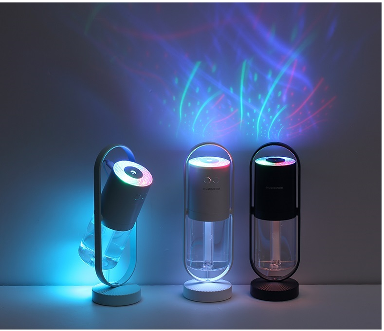 Magical humidifier with light effects