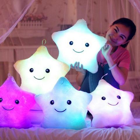 LED light cushions in different colors