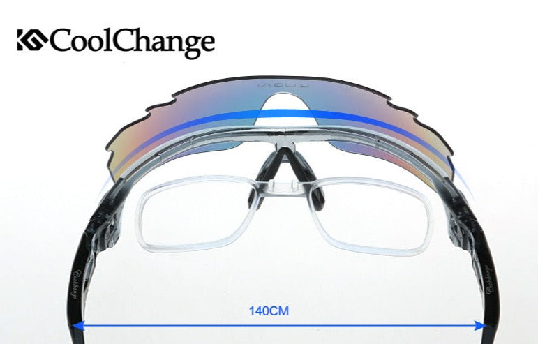 Cool change sports glasses with wind protection for women and men