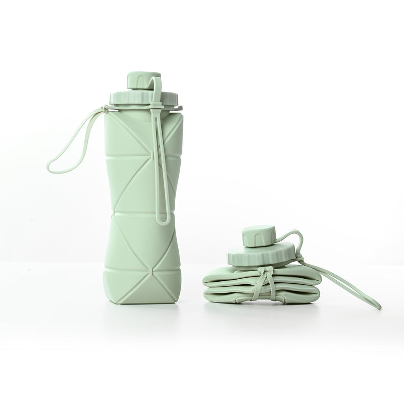 Foldable silicone water bottle