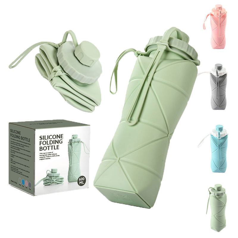 Foldable silicone water bottle